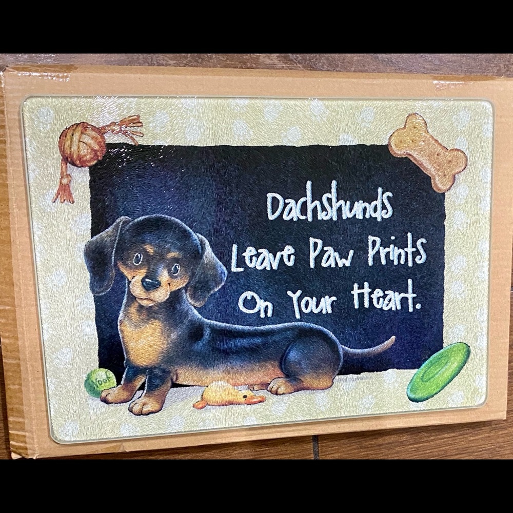 New Dachshund glass decor